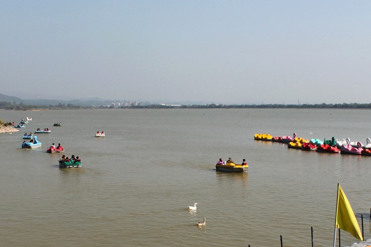 Sukhna Lake in Chandigarh, India
